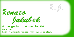 renato jakubek business card