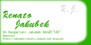 renato jakubek business card